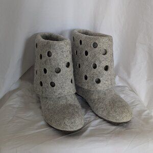 LAHTISET Handmade 100% Wool Winter Ankle Boots from Finland Women's Size 6.5
